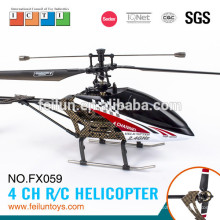 2.4G 4CH aluminio sola lámina de la aleación profesional control remoto helicóptero con el girocompás para el certificado de CE/FCC/ASTM venta